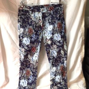 Seven for all man kind floral skinny jeans